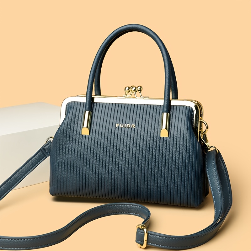 elegant quilted pu wo s handbag with detachable strap geometric pattern lock closure and nylon lining for travel parties and daily use party handbag quilted texture durable nylon lining purse Product details 7