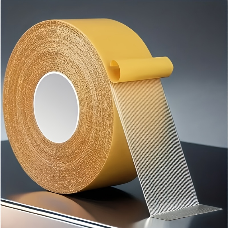 Super strong double-sided tape - a heavy-duty adhesive used for fiberglass mesh on walls and glass, suitable for seamless and durable fabrics, wood, and metal, suitable for homes, kitchens, offices