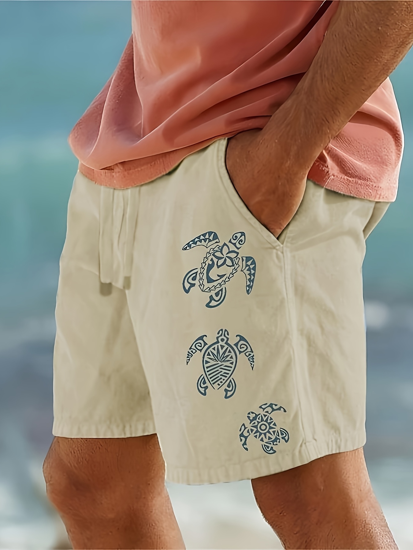 pantalones cortos algodón hombre verano pantalones cortos Temu Spain