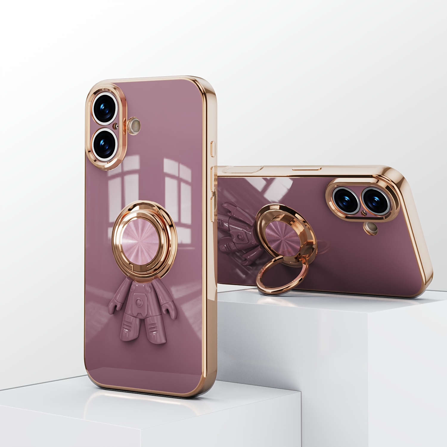 TEMU Phone Case: Suitable For Iphone 17/17 Air/17 Pro/ Phone Case, Astronaut Stand, Gorgeous Appearance, Anti-slip And Fingerprint Protective Cover