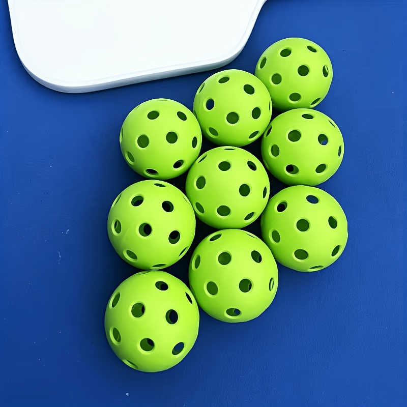 TEMU Balle de pickleball 26 trous de 74 mm avec logo, adaptée aux compétitions professionnelles
