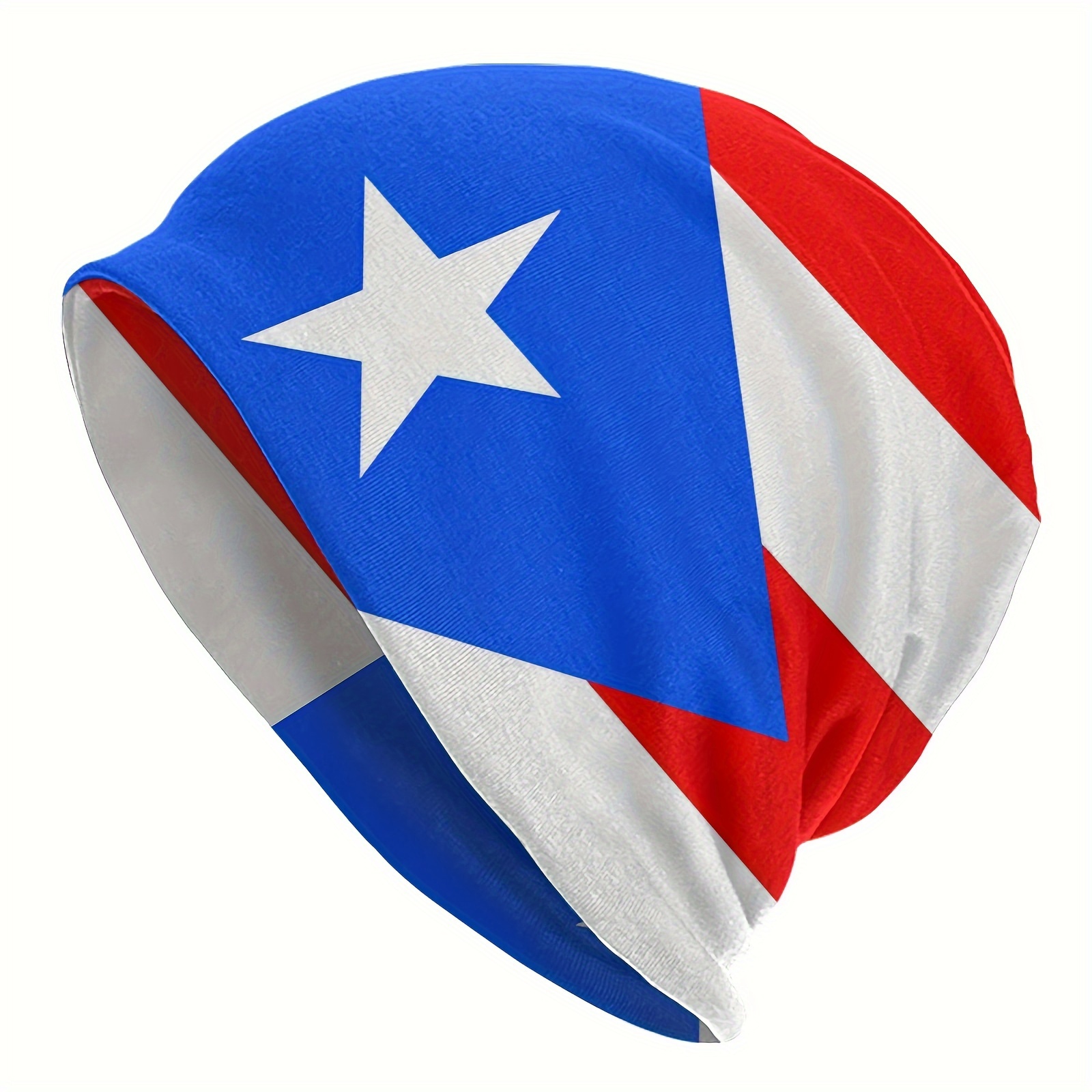 

Puerto Rico National Flag Bonnet Hat For Men - Thin Beanie National Hat, Ideal Choice For Gifts