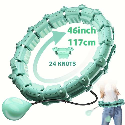 adjustable hoop with detachable hollow ball silent material for home workouts body shaping 30 minute timer removable knot ideal for jogging swimming cycling yoga workout accessories