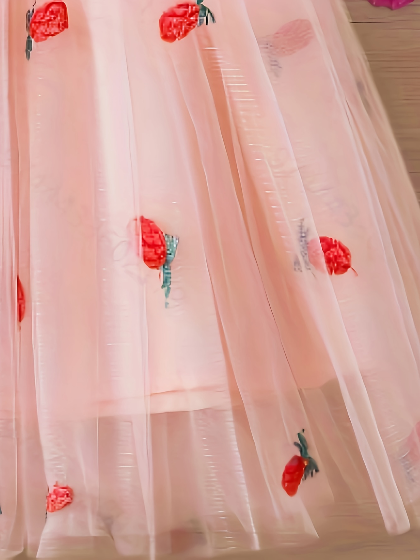 girls sleeveless strawberry a line chiffon - Temu Ireland