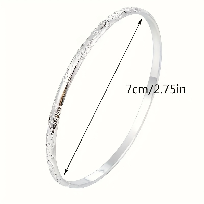 5pcs Unisex Stainless Steel Bangle Set, Fashionable Gift