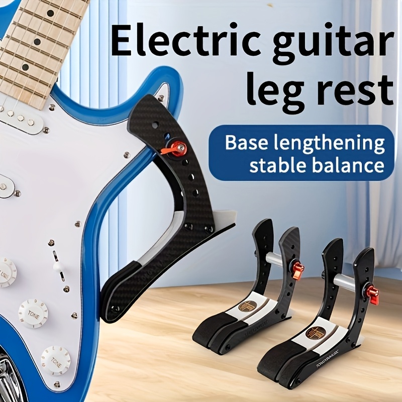 

Adjustable Electric Guitar Leg Rest, Carbon Fiber/aluminum Alloy Base, 3d Printed Support Frame, , Pedal For Practice Posture, Guitar Stand Accessory