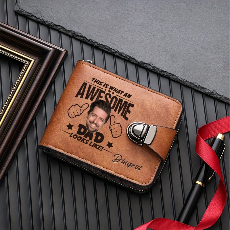 TEMU Personalized Customization Of Men's Wallets, Father's Day Gifts For Dads, The Best Father's Day Gifts