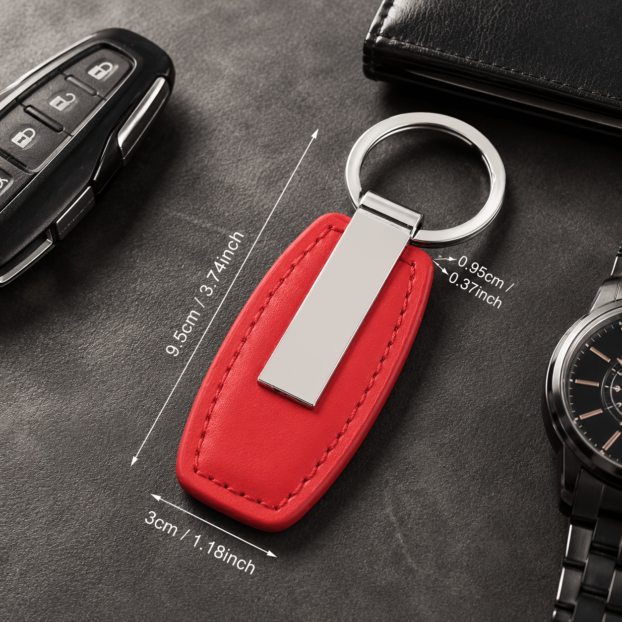 TEMU 1pc Personalized Custom Engraved Keychain, Retro Anti-lost Key Ring With Stainless Steel Id Tag, Custom Name Phone Number, Christmas Anniversary
