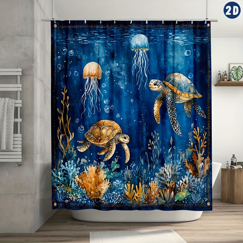 Duschvorhang Unterwasser Stoff Stück Hochwertiger Polyester