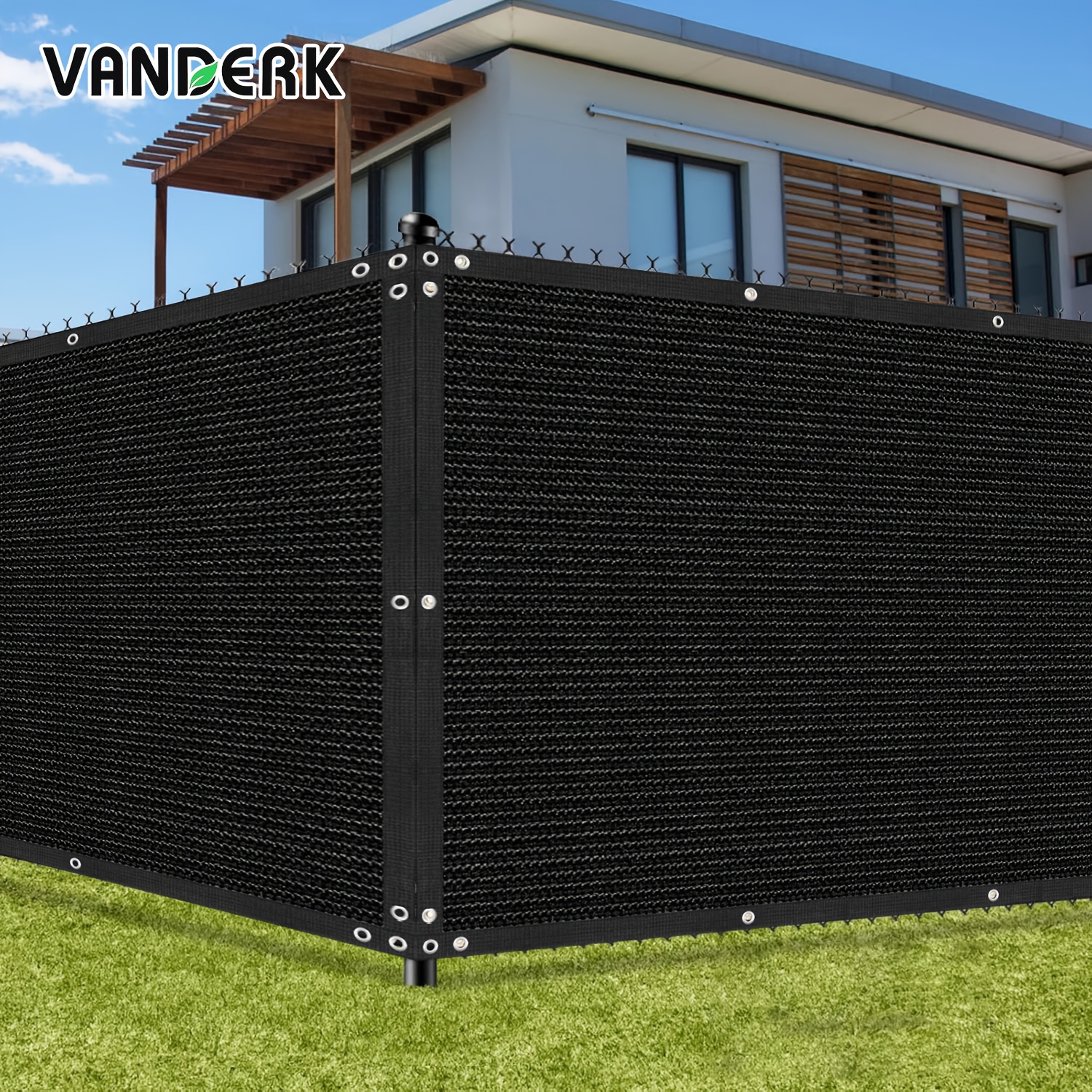 E-shop Schwerlast-Gartenzaun-Sichtschutz, UV-beständiger Sonnenschutz für den Außenbereich, -Aging, für Garten/Terrasse/Baustelle/Gewerbezaun, Schwarz,