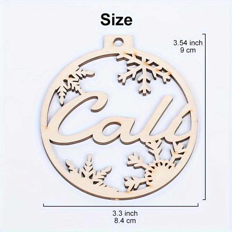 1pc Personalized Wooden Christmas Ornament, Custom Name Engraving, Festive Snowflake Design, Perfect Gift For ,christmas Ball Ornament
