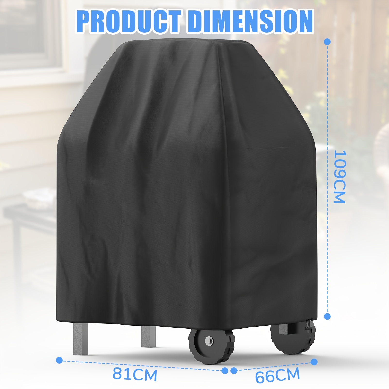 Barbecue Grill Cover - Multiple Sizes . Outdoor Patio Bbq Grill Cover. With Adjustable Straps For Reinforcement. Protective Cover For Household Terrace Barbecue Equipment. In Black And Options.