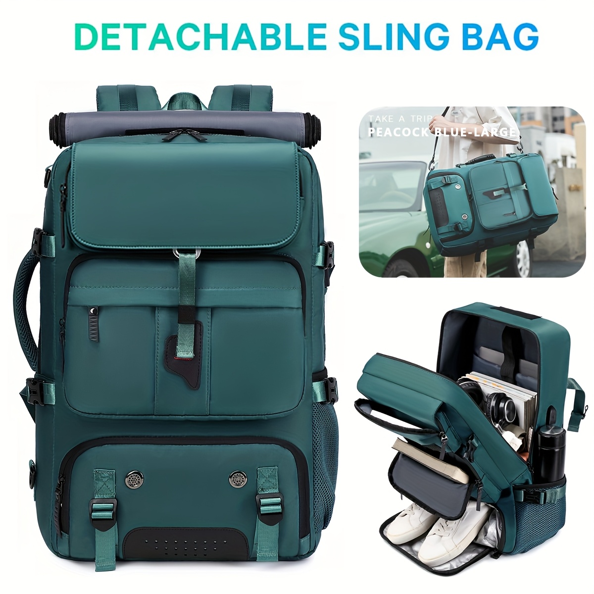 multifunctional 3 in 1 handbag multi purpose crossbody bag  display picture 1