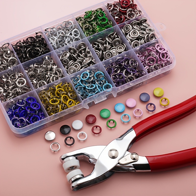 

101pcs Color Snap Set With Manual Pliers - Suitable For Diy Sewing, Crafts, Clothing, Hats And Bags