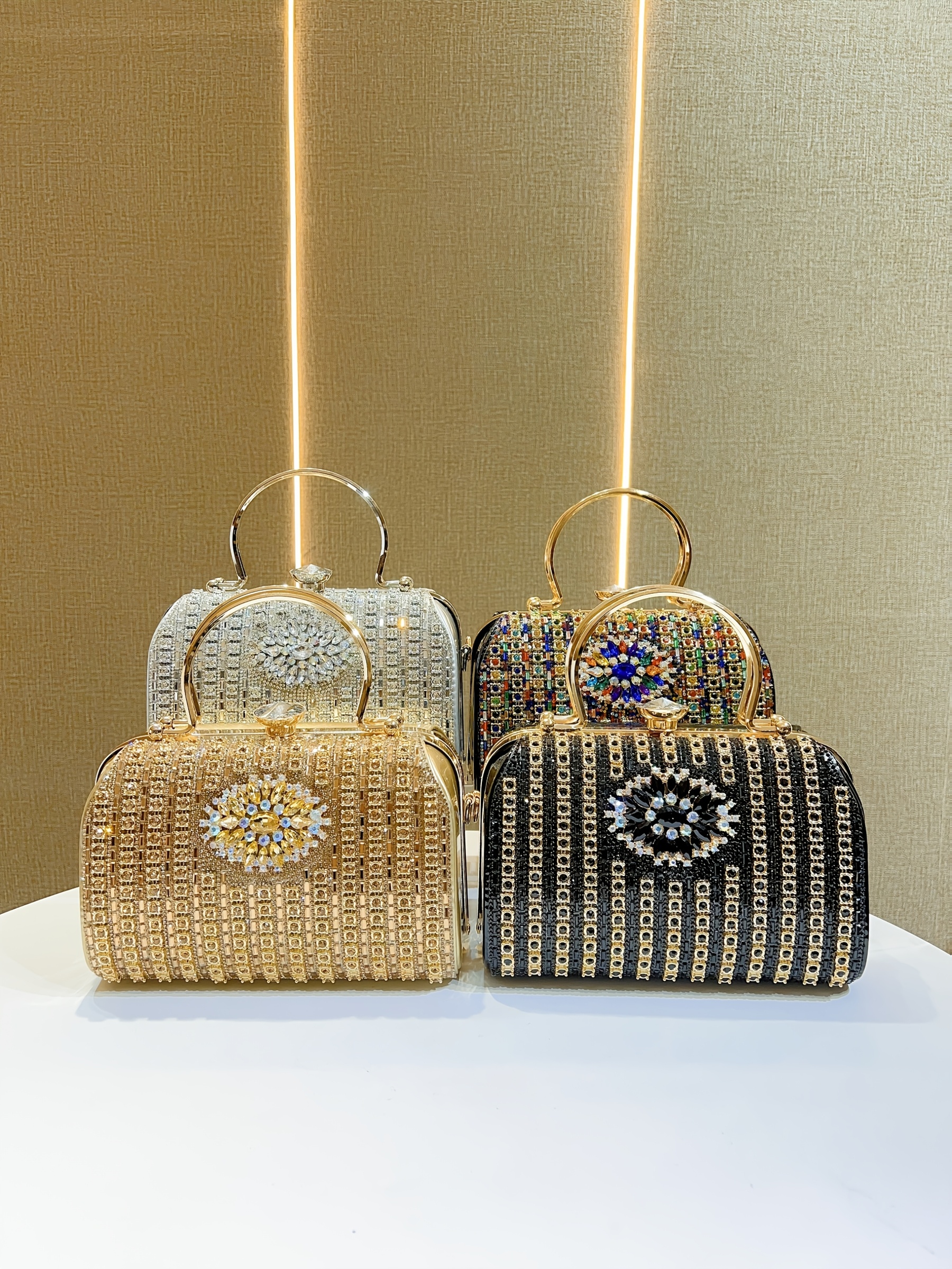 elegant   embellished large evening handbag crossbody bag detachable strap sparkly dress wallet clutch for weddings prom   for party banquet Product details 5