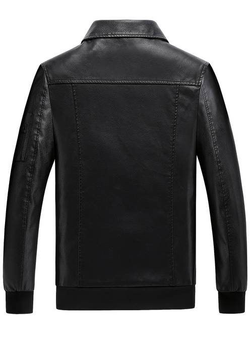 2024 autumn winter new zip up cardigan pocket small stand collar motorcycle jacket coat mens coat