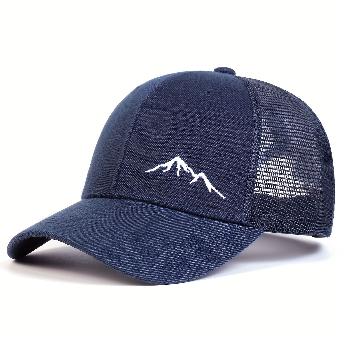 TEMU 1 Gorra Minimalista de Malla para Hombre, Sombrero Casual Ajustable de Moda para Exteriores, Ideal para Viajes de /Otoño y Vacaciones en