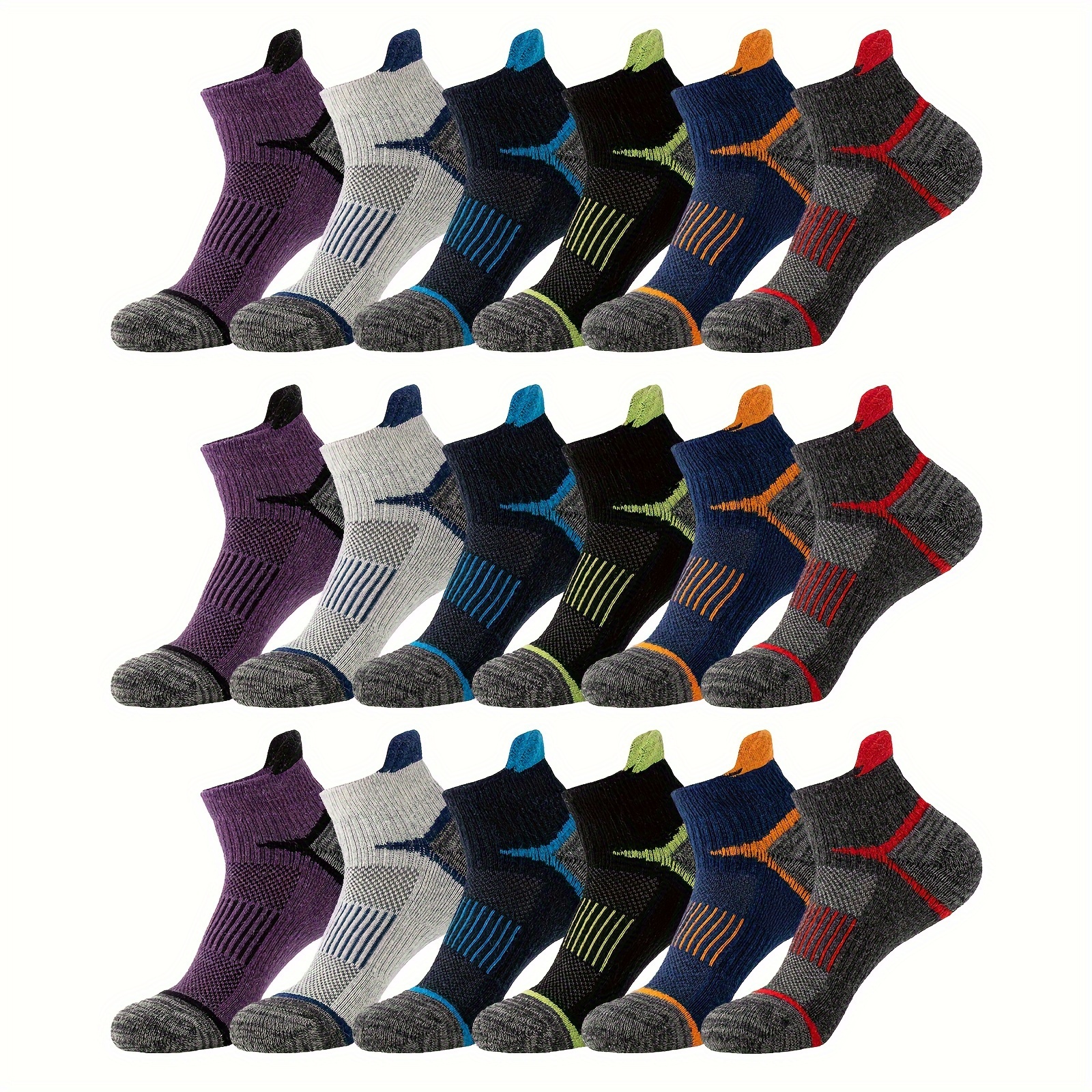 

18 Pairs Merino Wool Ankle Hiking Running Socks Support Thick Cushion No Show Socks For Men Women. Gift Socks, Office Socks, School Socks, Soft Socks, Hiking Socks, Outdoor Socks, Indoor Socks