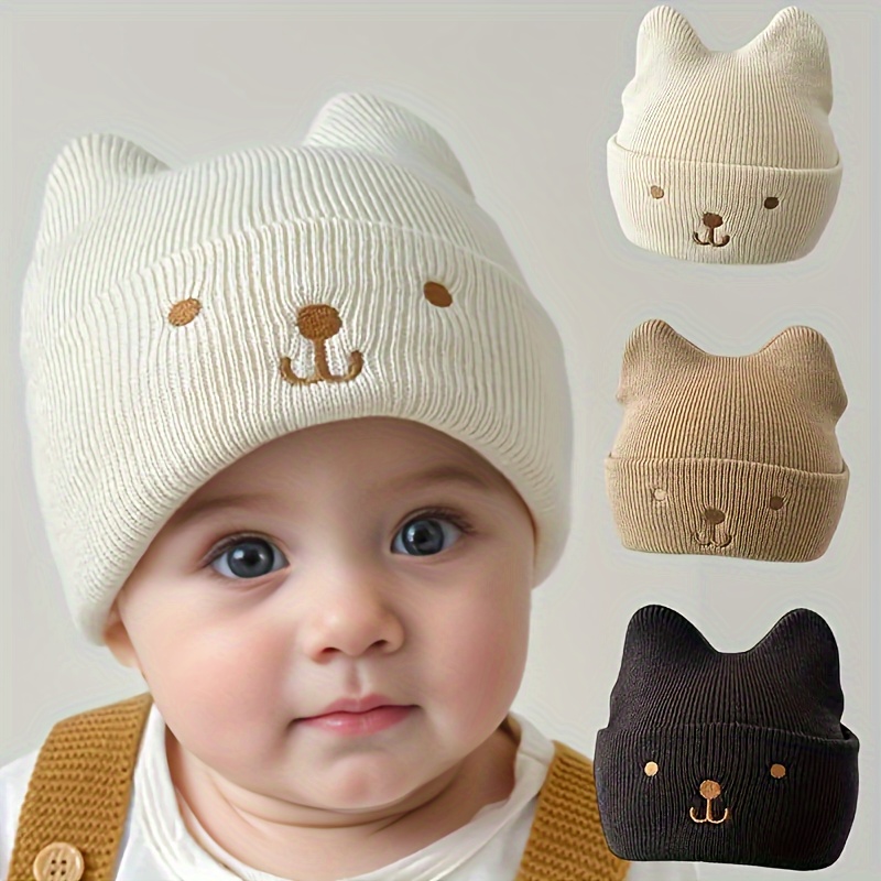 

Charming Knit Baby Beanie Caps | Lightweight & Fitted | Hand Washable Polyester Cartoon Animal Hat For Boys & Girls | Cozy Winter Warmth For 0-3 Years | Perfect For Birthday & Outdoor Activities