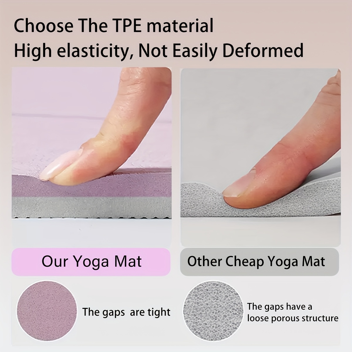 Non-Slip TPE Thick Yoga Mat with Alignment Markers, Large Size 182.88cm Long X 80.01cm Wide X 0.58cm Thick, Tear-Resistant Exercise And Fitness Mat for Yoga, Pilates, And Floor Training.