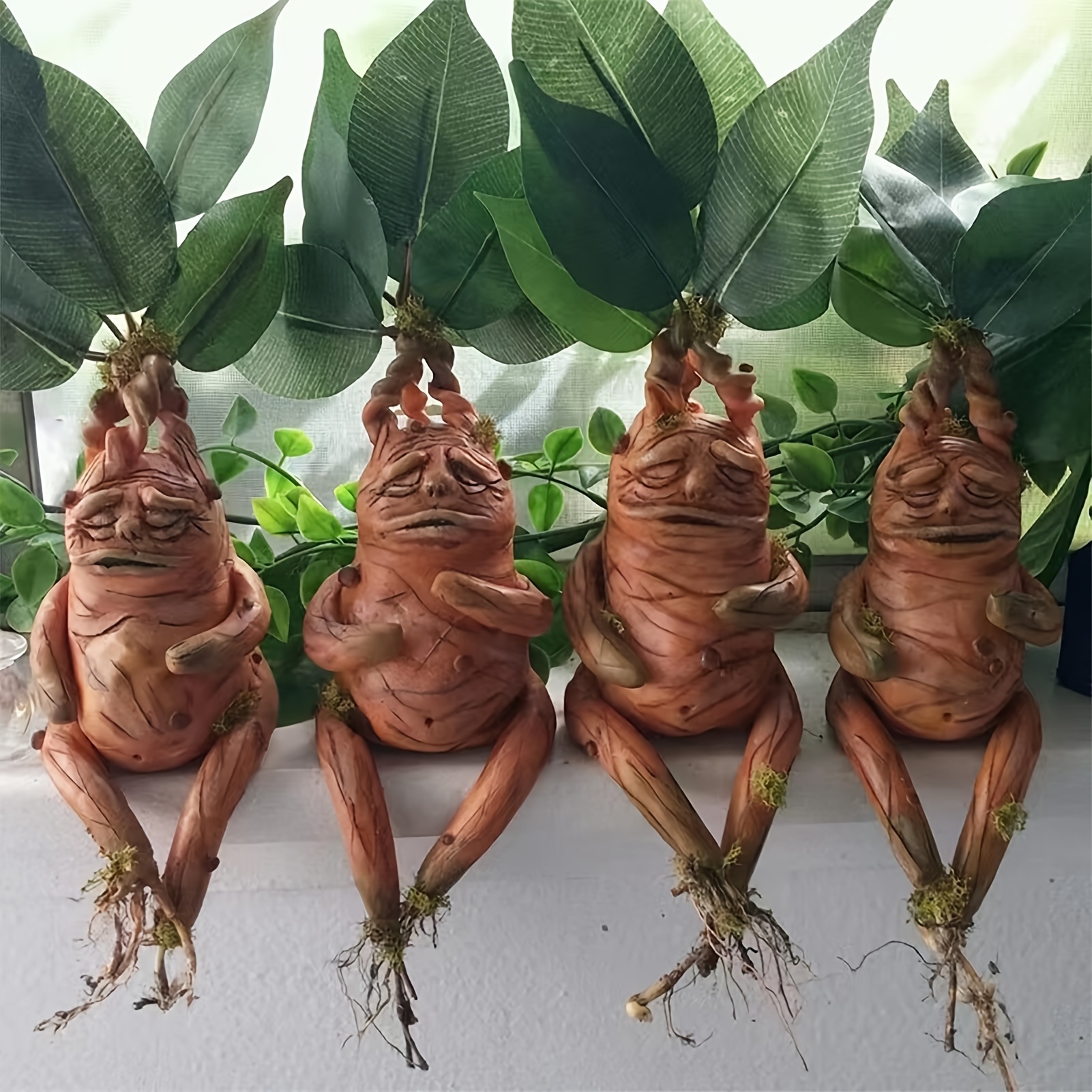 

1pc Mandrake Grass Resin Statue, Micro Landscape Ornament, Figurine Resin Crafts For Outdoor Garden Courtyard Living Room Bedroom Outdoor Decoration