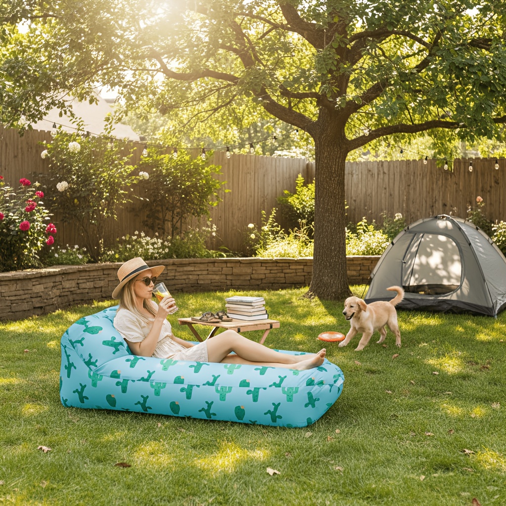 1 Inflatable Lounger - The Best Inflatable Sofa For - Ideal Blow Up Couch For Music Events Or Outdoor Activities, Beach, Hiking, Picnics, Camping, Inflatable Air Sofa Hammock, 180x80cm/70.9x31.5in