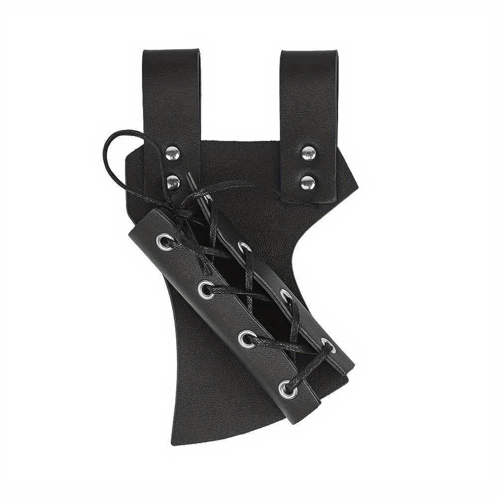 Image of European Medieval Viking-style Renaissance Knight Holder, Double-hanging Pu Sword Scabbard, Halloween Role-playing Costume Prop, Larp Party Supplies, Photo Prop, Stage Performance Accessory