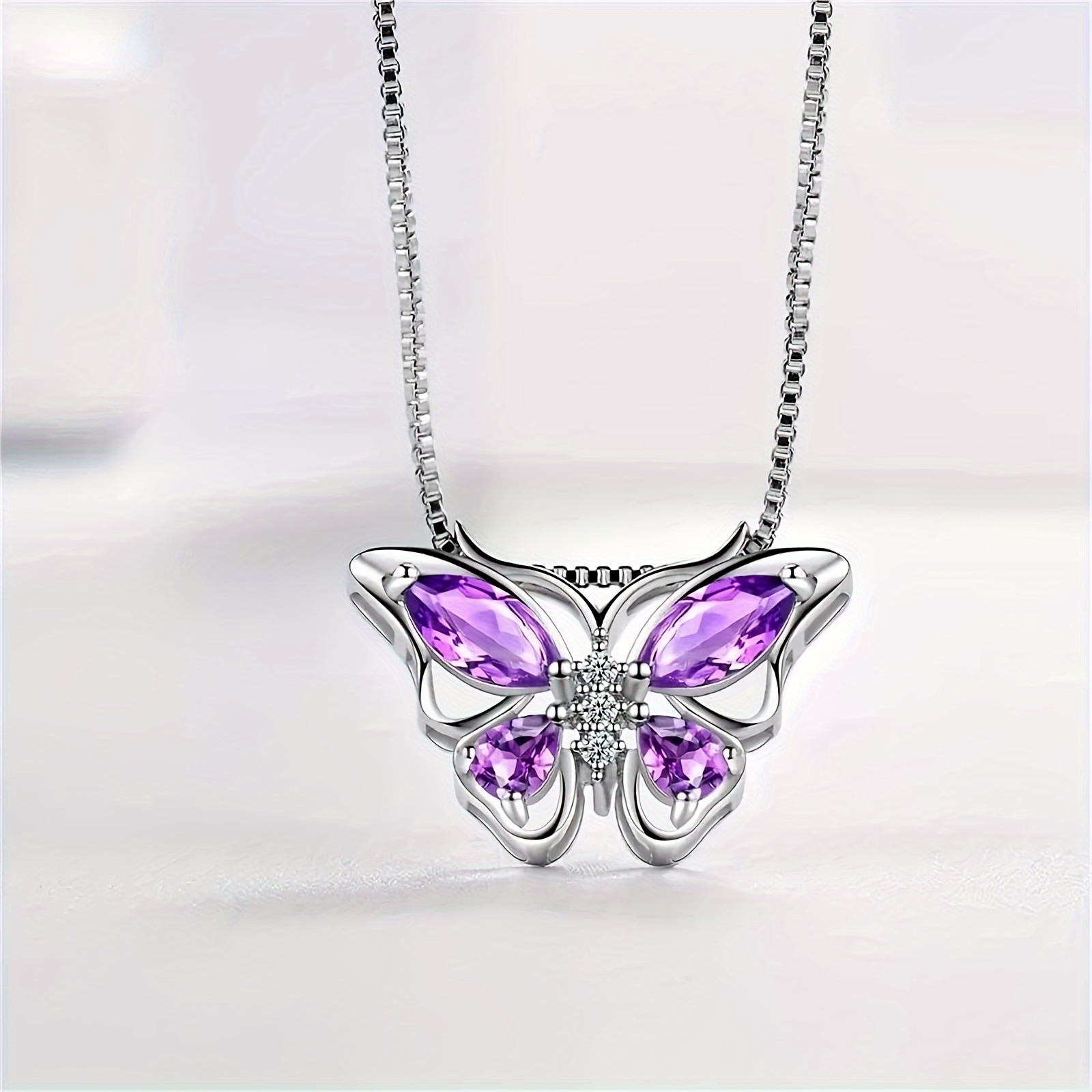 birthstone   jewelry ladies 925 pure silvery   birthstone pendant necklace earrings rings wedding gift details 2