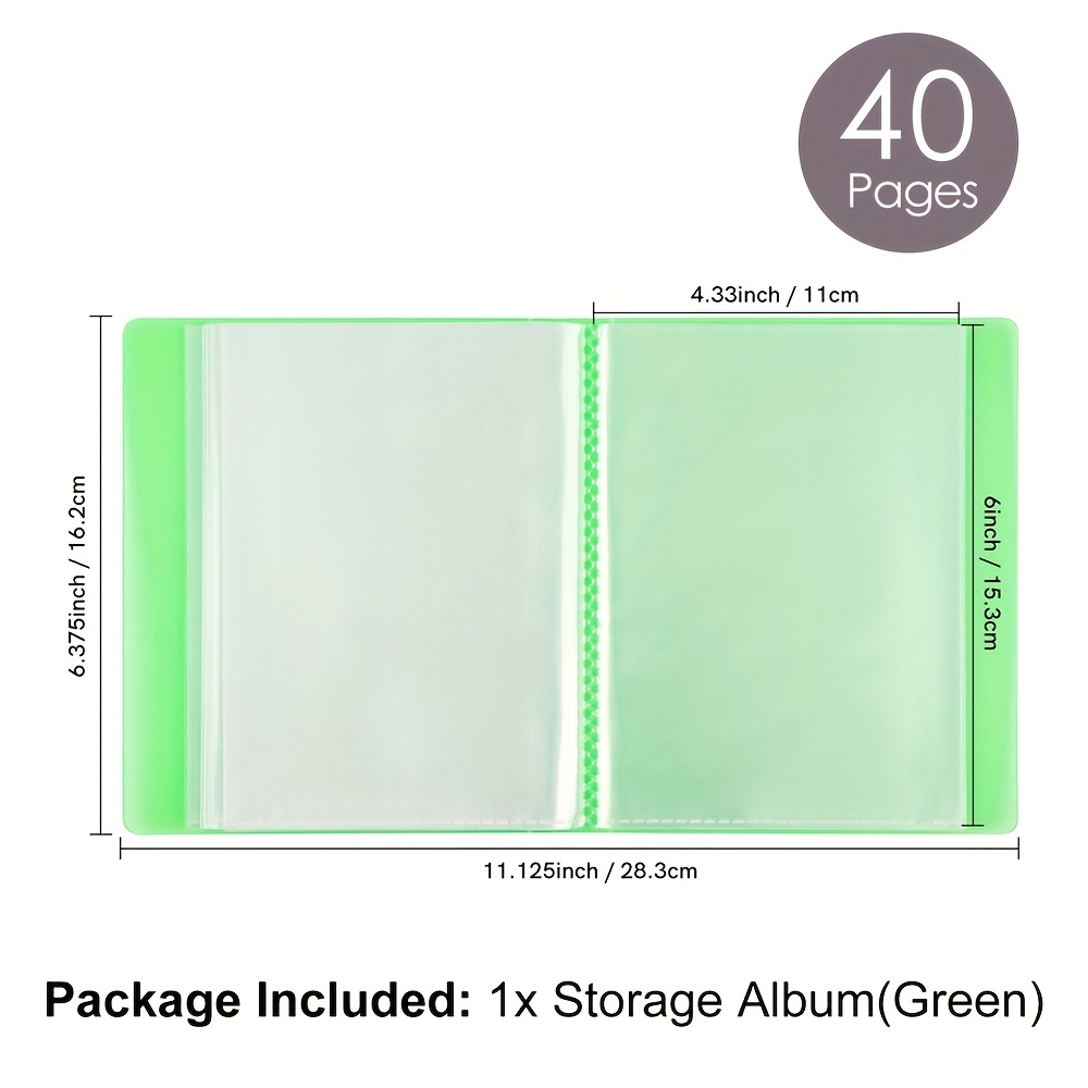 Image of Design A6 Plastic Photo Album With 40 Pages - Holiday Sticker Storage Book Organizer Folder For School And Office Supplies, Document Organization | Vibrant Color Albums | Plastic Album