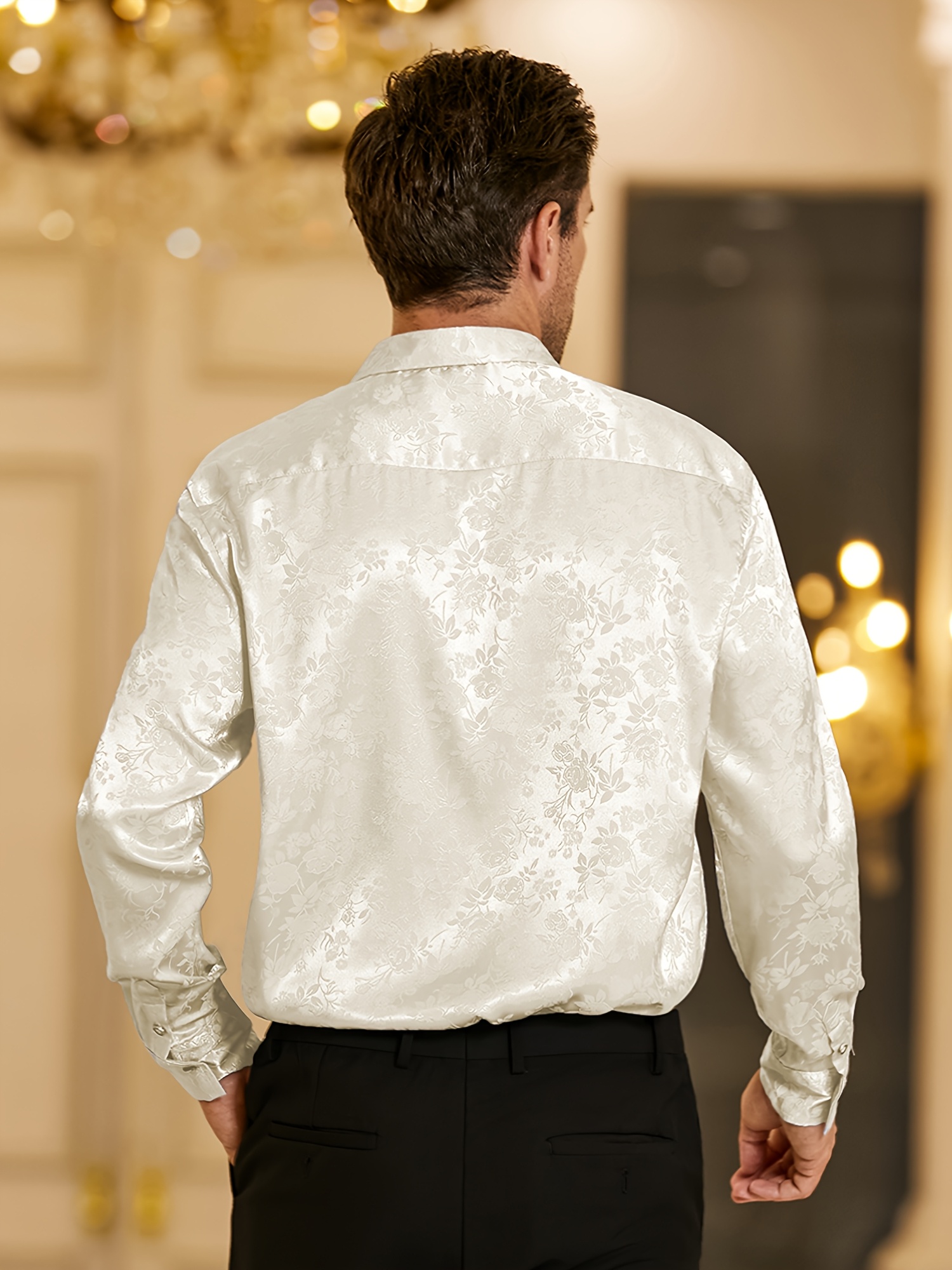 white satin button up shirt
