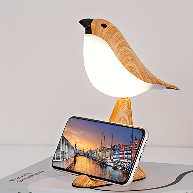 TEMU 1pc Bird Desk Lamp With Remote Control | Adjustable Light, Usb Rechargeable, Bedroom Fragrance Diffuser, Suitable For Valentine's Day Gift (two