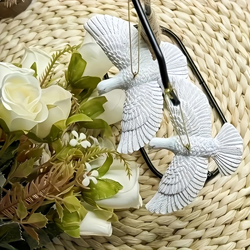 TEMU 2pcs 2d Flat Charming "" 5.08cm And Peace Pendant - Realistic Carved Peace , For Mother's Day, Christmas, Birthday, Graduation Gift, And Holiday