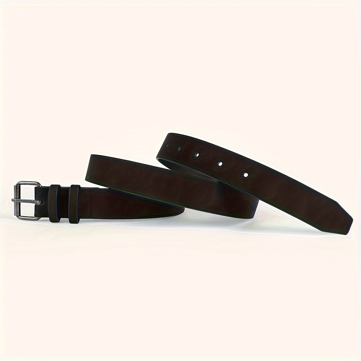 E-shop Unisex Schwarzer Mode-Gürtel aus Kunstleder, einfach und vielseitig, Western-Cowboy-Stil, für den täglichen Gebrauch und Outfits