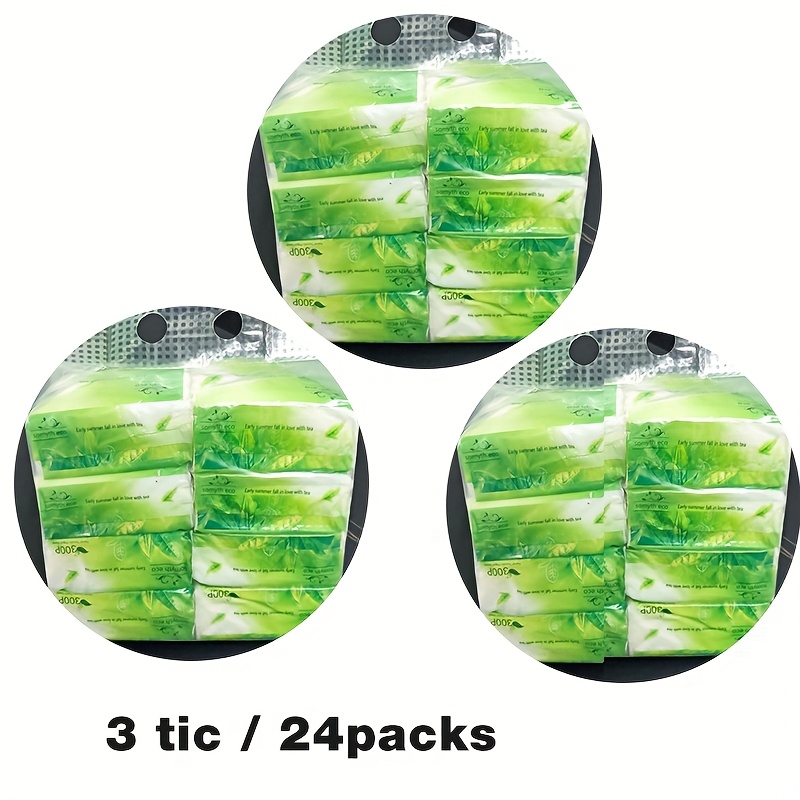 TEMU Green Tea Facial Tissues 4 Ply 8 Pack Facial Tissues