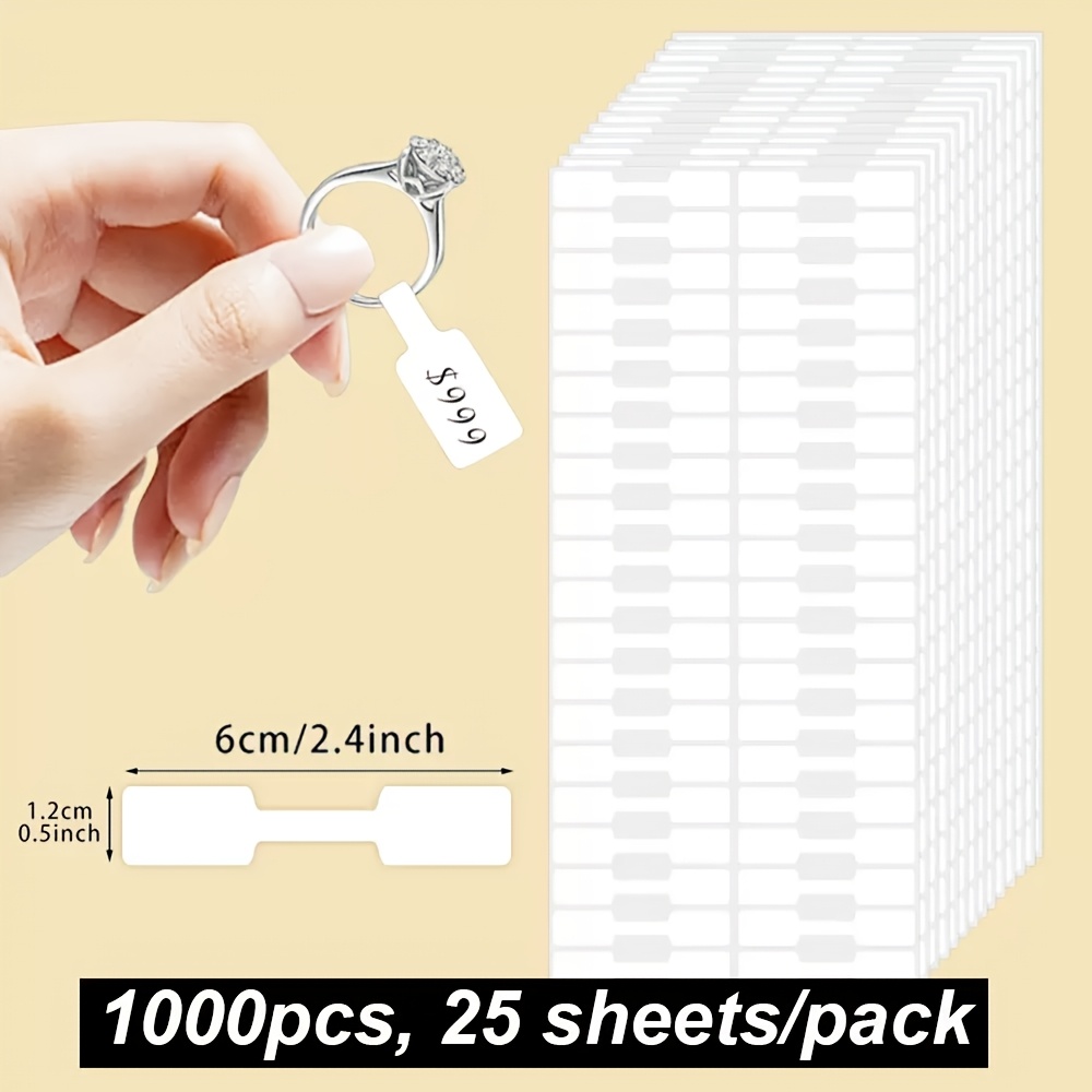 TEMU 1000pcs Jewelry Spacer Adhesive Labels, Price Tags, Watch & Luxury Goods Logo Self-adhesive Stickers