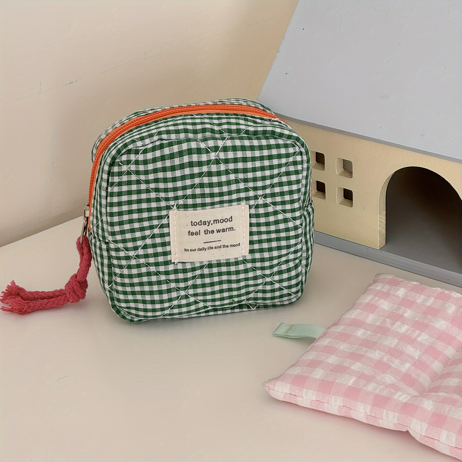 Inner Bag, Storage Bag Classic Storage Bag Retro Simple Quilted Thickened Student Portable Home Stuff Small Bag