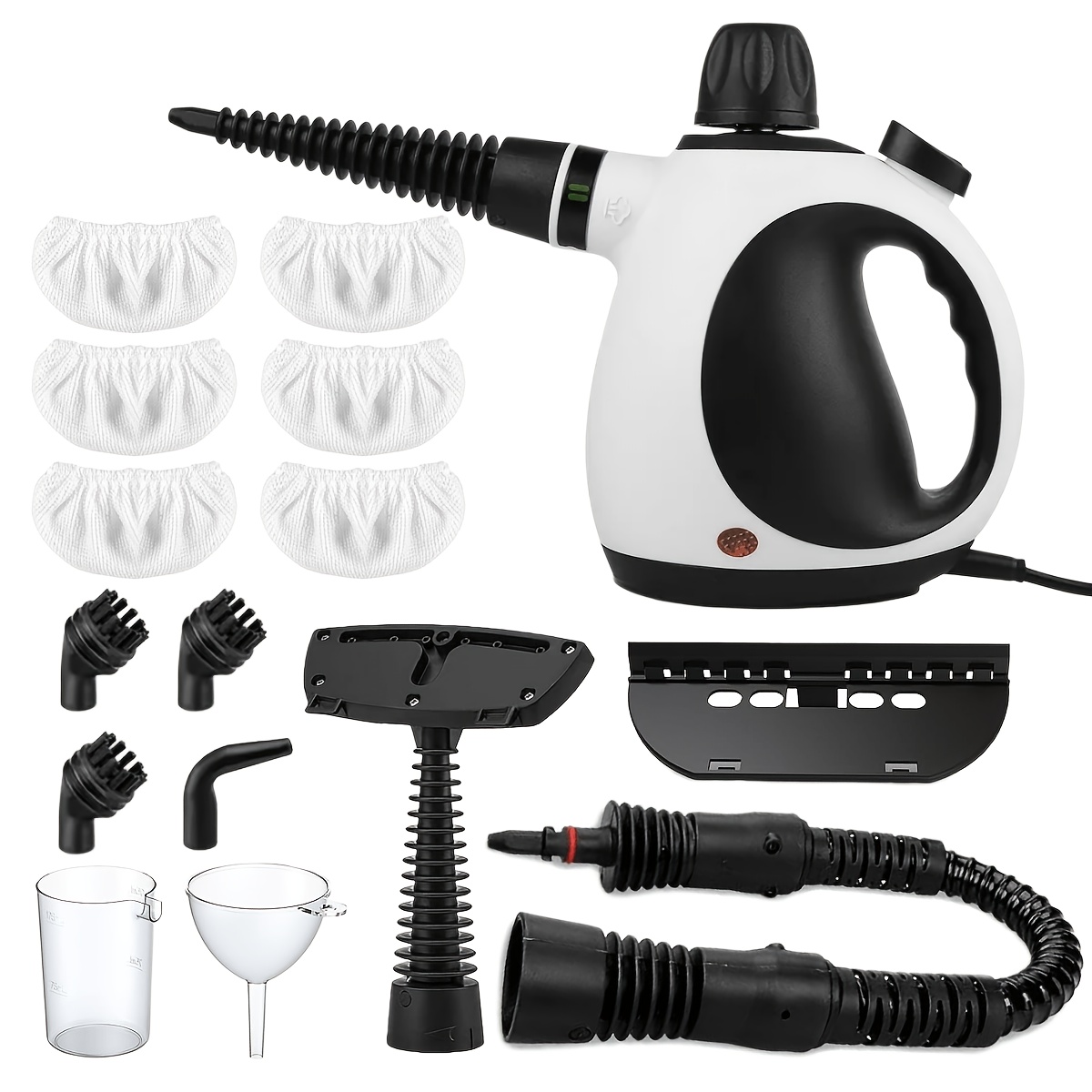 Image of Esuper Steam Cleaner, Pressurized Handheld 16pcs Natural Deep Cleaning Steamer, 1000w Portable Steamer For Cleaning Home, Grout, Kitchen, Car, Window, Upholstery, Bathroom And Clothes Pl