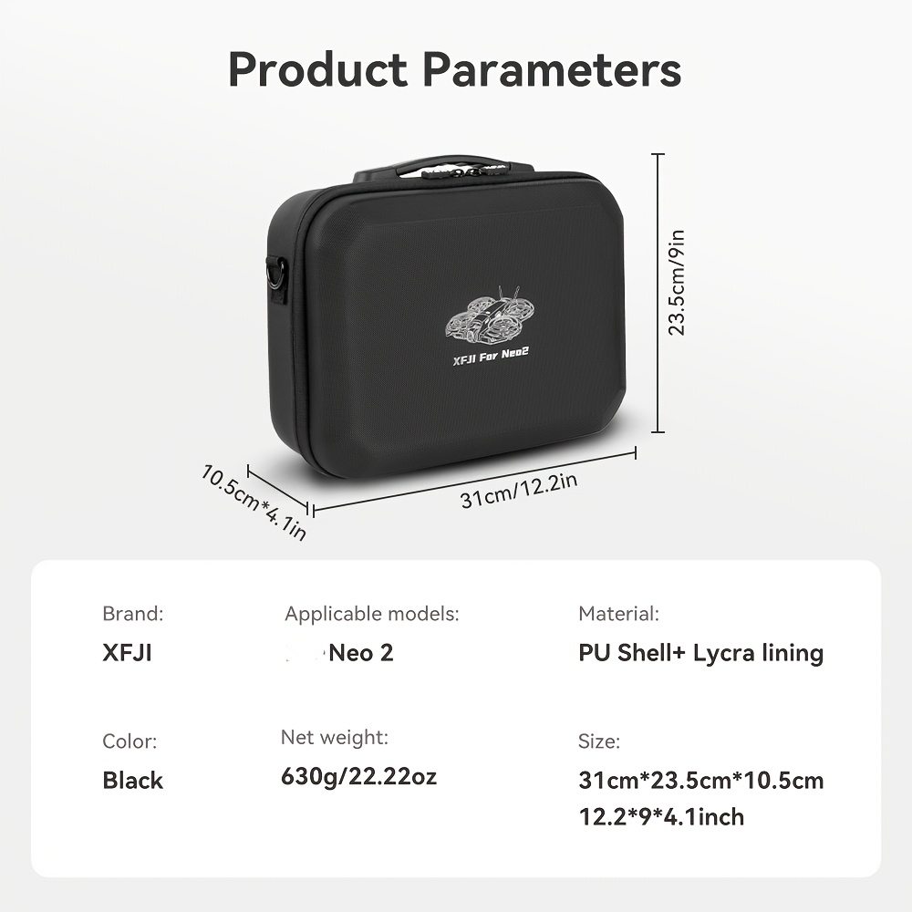 XFJI Carrying Case for DJI NEO 2 Combo