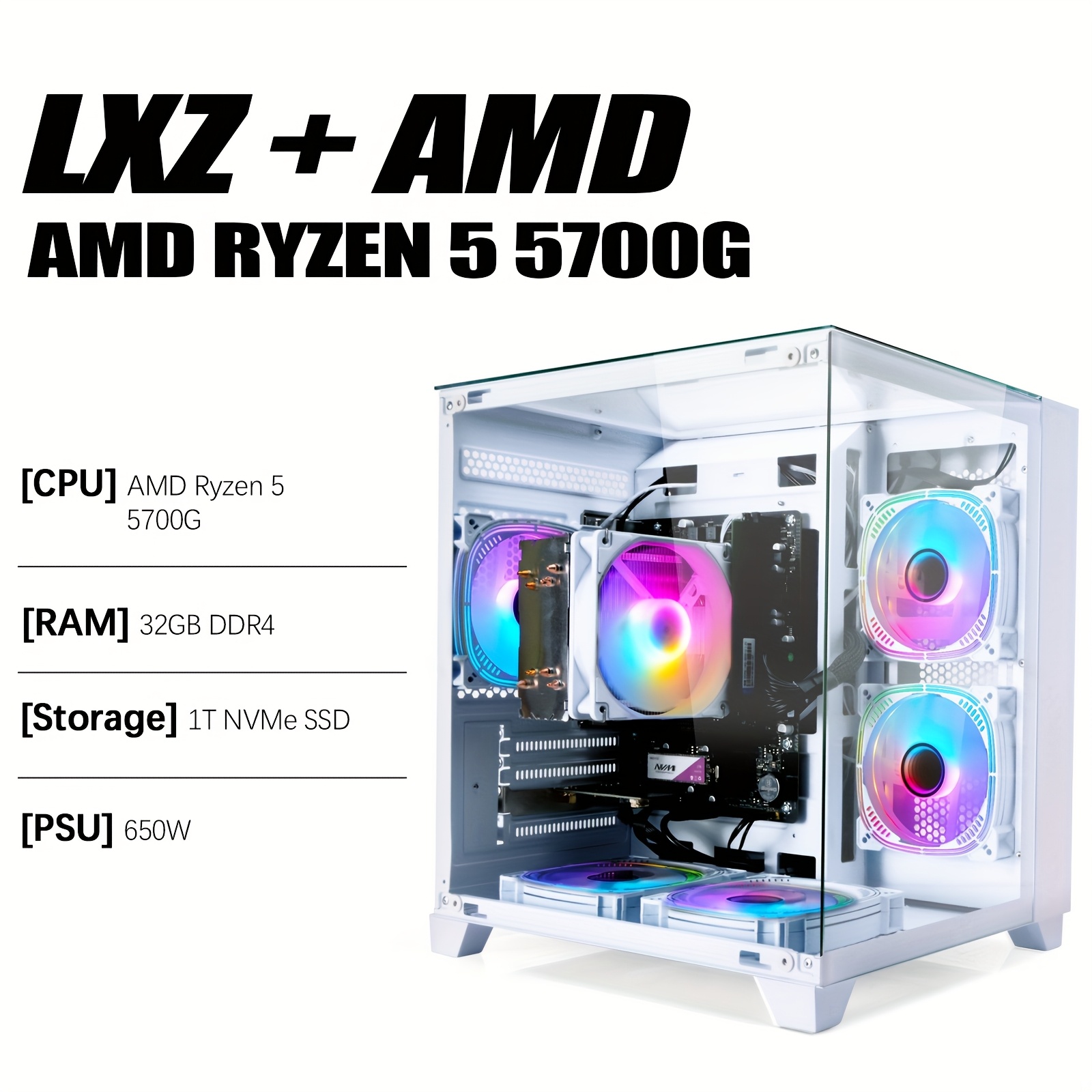 デスクトップPC ゲーミングデスクトップパソコン ホワイト SA5700XR78XT32G1TW