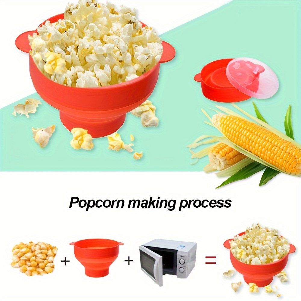 small size popcorn bucket 1 piece bpa free microwave popcorn maker foldable bowl suitable for one person kitchen dining details 4