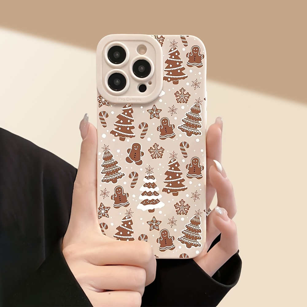 TEMU Phone Case: Christmas Tree Christmas Element Print Tpu Phone Case, Suitable For Iphone 16 15 14 13 12 11 Xs Xr X 8 7 Plus Pro Max Phone Cases,