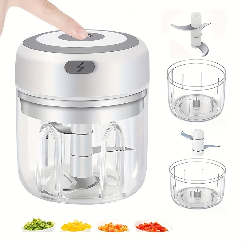 

250ml Usb Rechargeable Mini Garlic Chopper - Powerful , Meat Grinder & Of Chilli, Ginger & Veggies