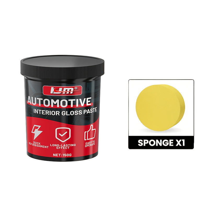 TEMU Kjm Automotive Plastic Restorer & Whitening Cream - Dashboard, Tire & Seat Restorer, Polish For Car Interior Gloss & Upholstery Care, Dashboard | Auto Interior Makeover | Protection