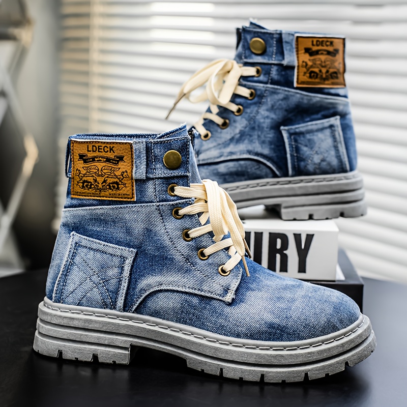 blue jean shoes sold on Temu United States