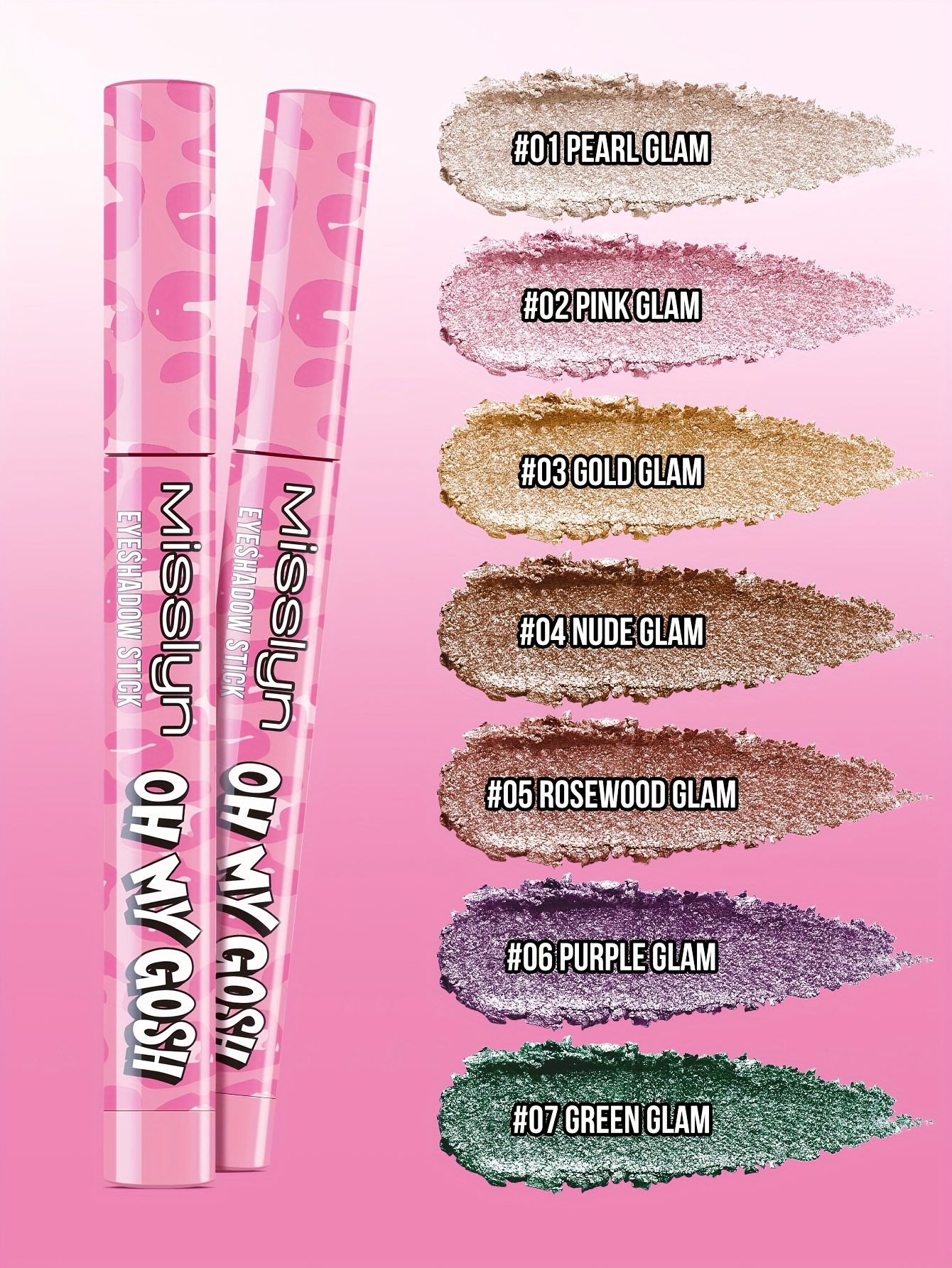 MIISLYN 4-u-1 Kremasti Sjenilo u Stiku - Nude Glam s Ugrađenim Oštračem, Veganska Formula za Cijeli Dan Trajanje, Jednostavna Primjena, Živopisni Dizajn, Glatak Nastup, Neophodan Šminka, Lako Nanošenje, Moderno Pakiranje, Izdržljivo, Za Zaposlene Profesionalce