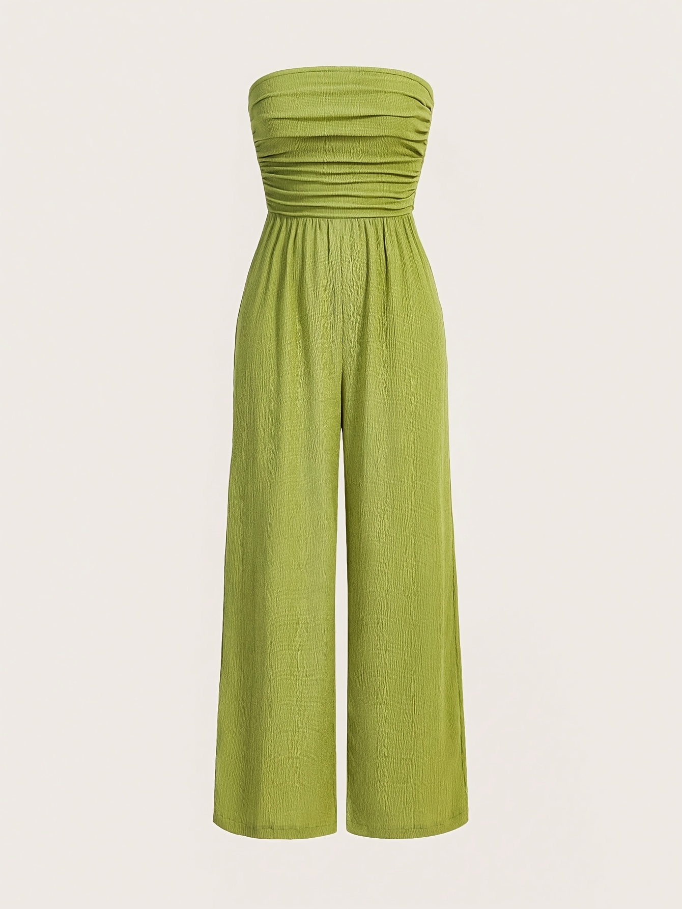 piece solid color round neck sleeveless elegant jumpsuit Temu