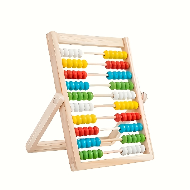 Image of Wooden Abacus Counting Frame Toy - Colorful Wooden Beads, Home And Classroom Use For Enhancing Math Skills, Math Learning Tool | Colorful Children's Festival Gift