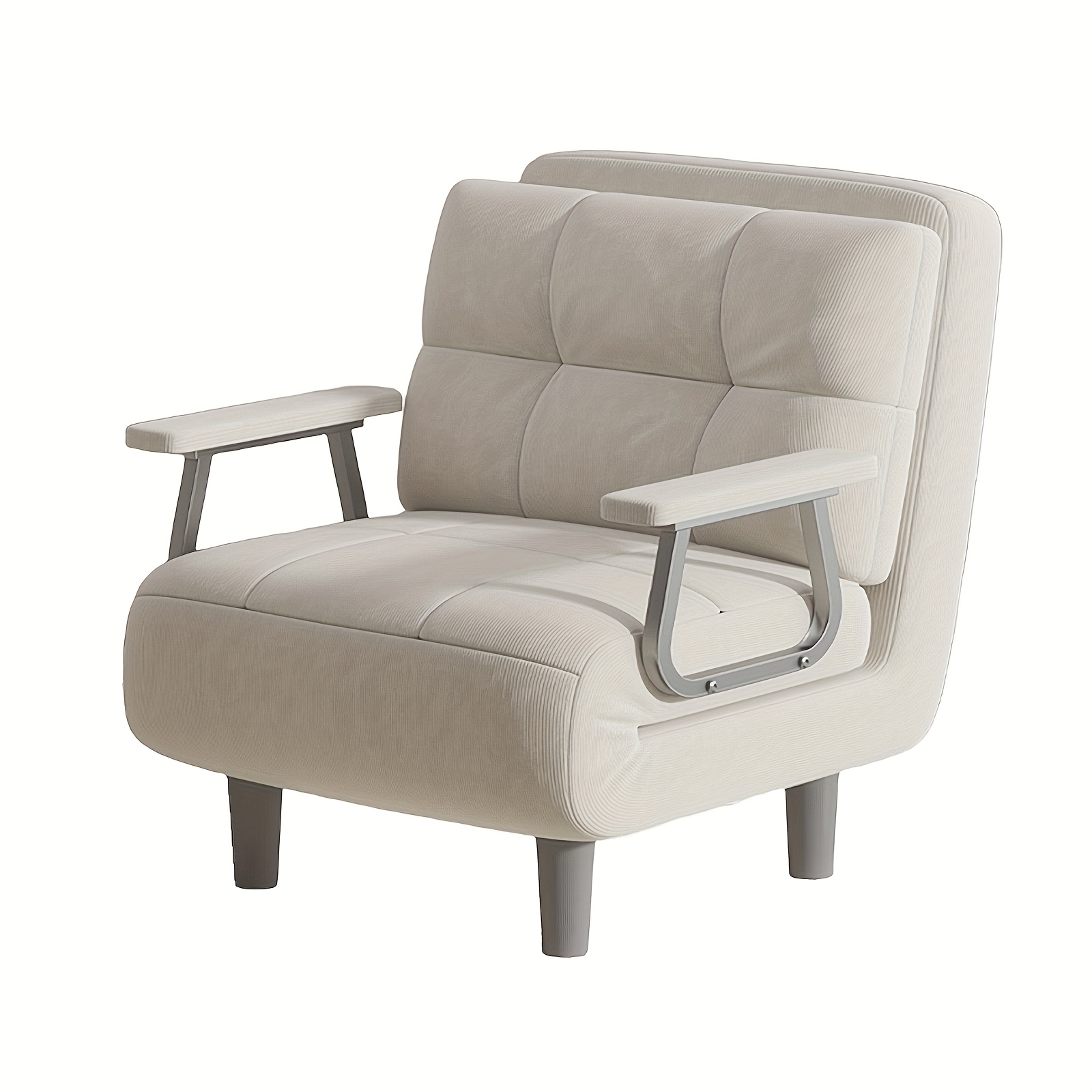 Texture Leather Armrests, Sofa Bed Frame, Living Room Folding Dual-use Model, 63* 20* 124cm, Precise Specifications, Soft, Comfortable, Breathable, Easy To Carry, , For Home Use