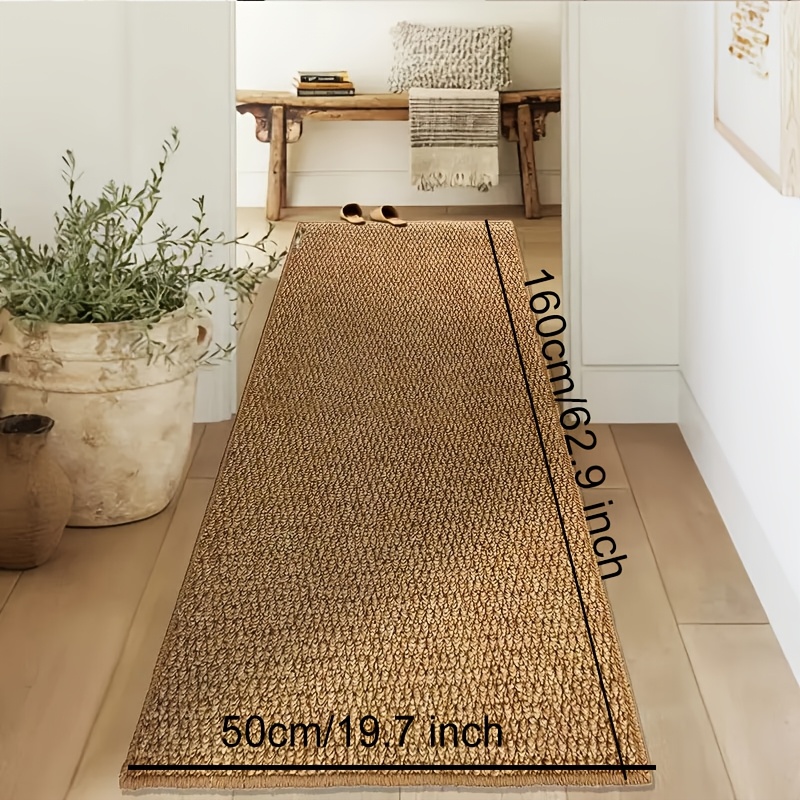 TEMU 1pc Pineapple Runner Rug, Non-slip Hallway Carpet, Machine Washable Durable Mat For Kitchen, Bathroom, Pool, Entryway, Laundry Room, Easy Clean