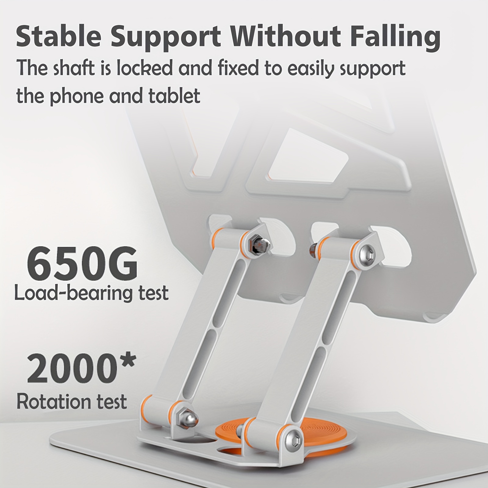 360 rotate tablet stand for desk foldable portable tablet stand holder with adjustable height angle ergonomic adjustable tablet stand stable sturdy tablet holder riser with 360 swivel base ideal for all tablet phones e readers details 3